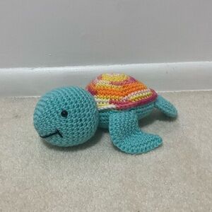 Colorful Crochet Turtle Plush